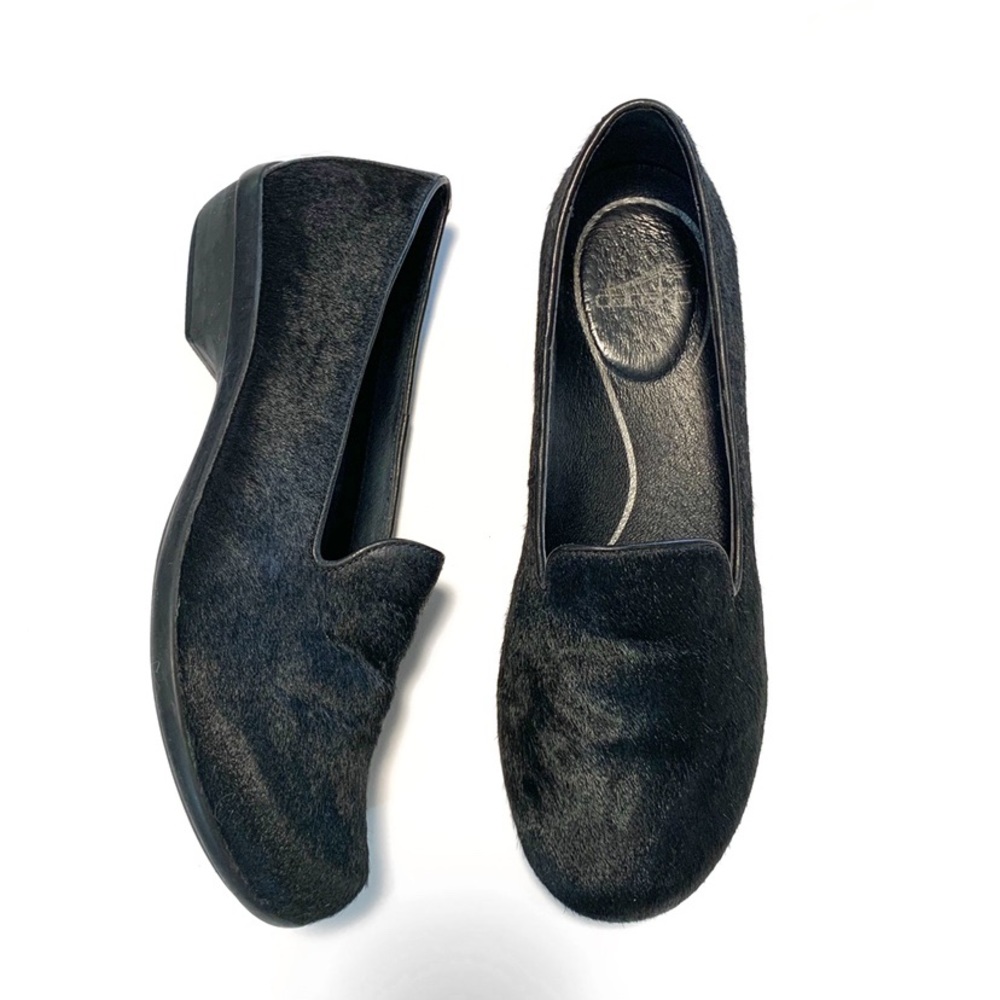 Dansko Olivia Black Calf Hair Loafer Flats
